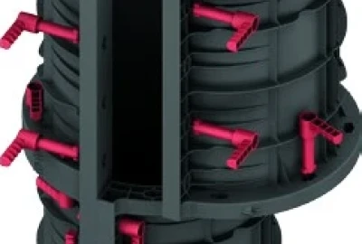 nachhaltige Schalungstechnik, runde Säulen Schalung,  Schalungssysteme Bau, nachhaltiges Bauen,