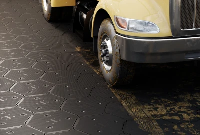 Entdecke Solid Basic Hexagon-Bodenplatten in Wabenform