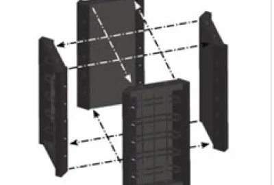  Säulenlösung für Bauprojekte, Geotub Panel Einsatz Hochbau, Säulensysteme im Hausbau,  Baustellen im Gebäudebau, 
